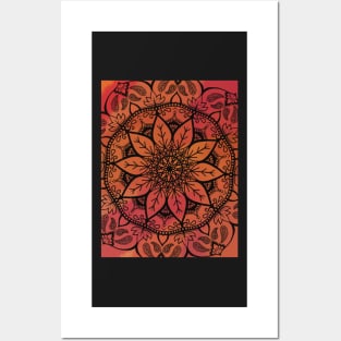 Fall toned mandala design Posters and Art